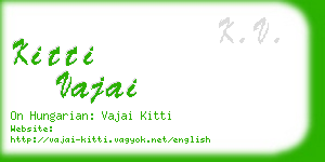 kitti vajai business card